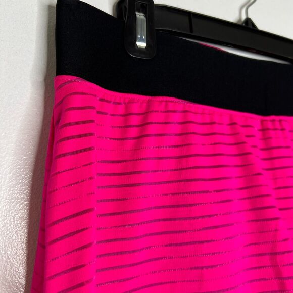 Spalding Women's L Hot Pink Striped Active Tennis Skirt Skort Size Large - Picture 4 of 10